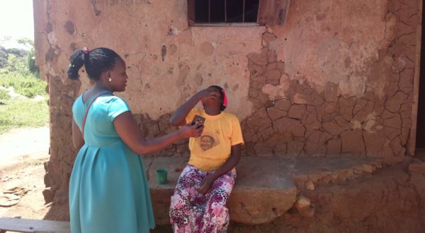 Name; Open Veronica from Kasangati she is the mother of Adebo Ivan, she is taking her TB treatment under the Supervision of Viola the VHT from Kasangati HC